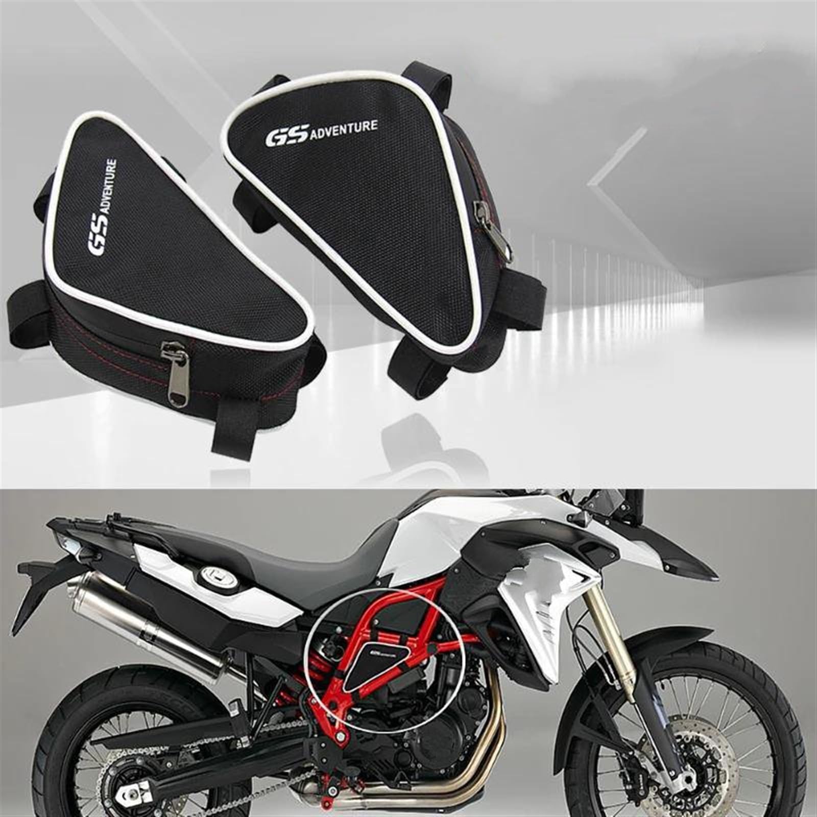 Borsa Impermeabile per Barra di Protezione Telaio Moto, Attrezzi di Posizionamento per Riparazione, per BMW F800GS F700GS F 800 700 GS F800 GS Adventure ADV