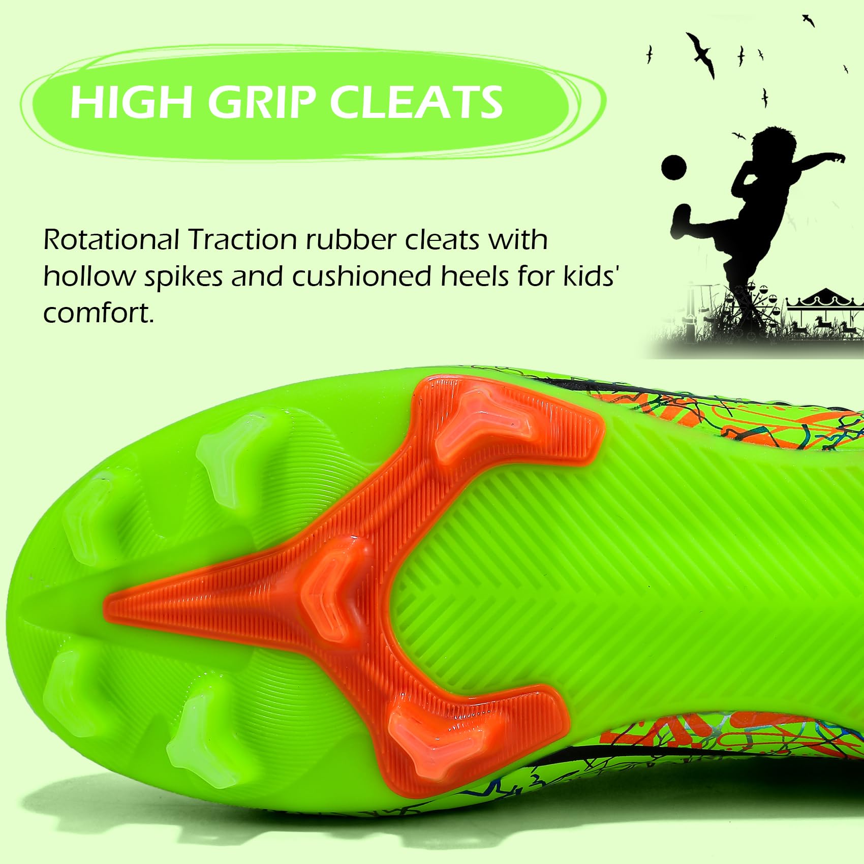 PiDaGlobal Scarpe da Calcio Bambini e Ragazzi Tacchetti da Professionali attività all'aperto Scarpe per Competizioni e Allenamento Scarpe da Calcetto per Adolescenti