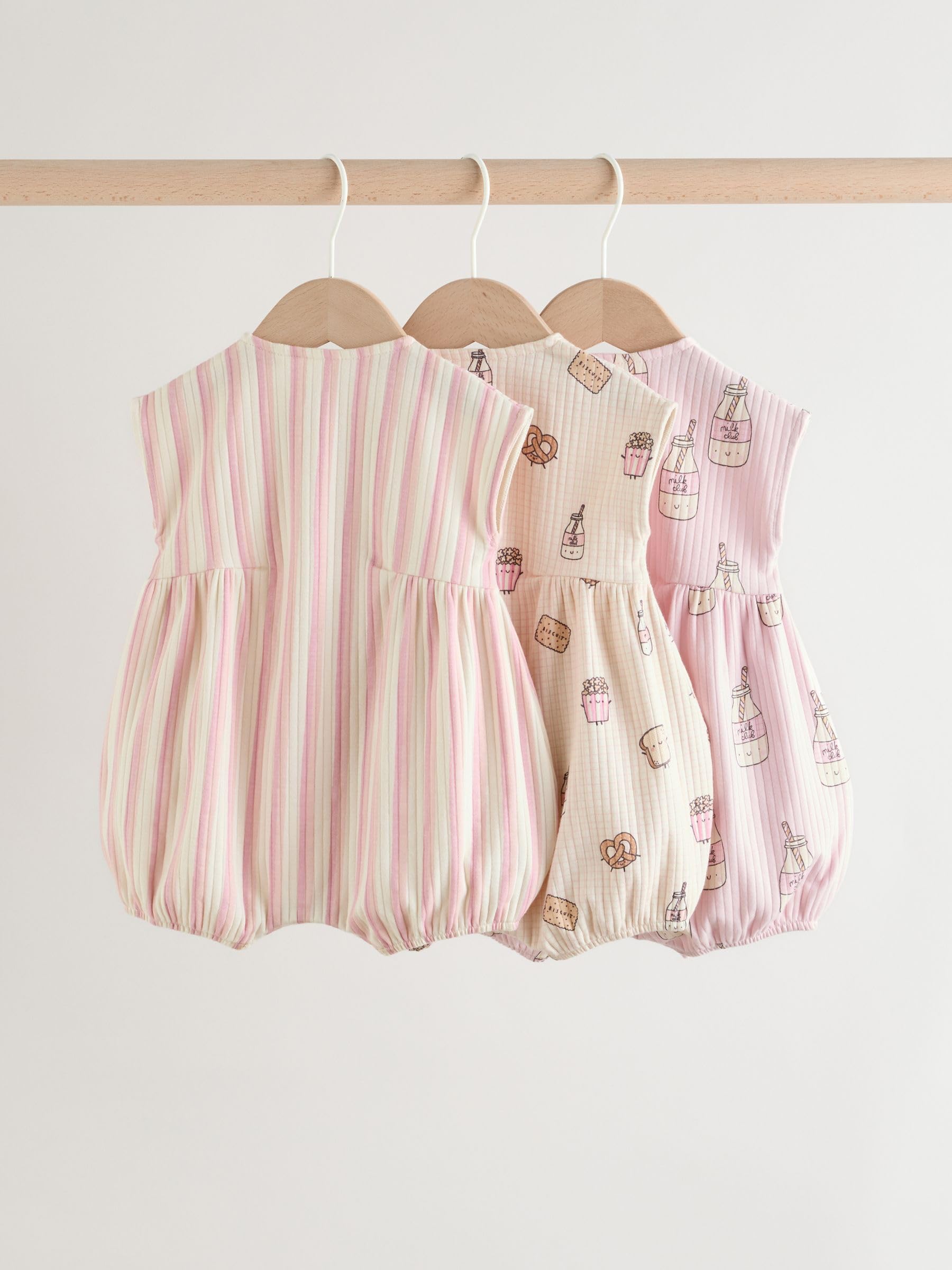 NEXT Baby Mädchen Strampelanzüge im 3er-Pack