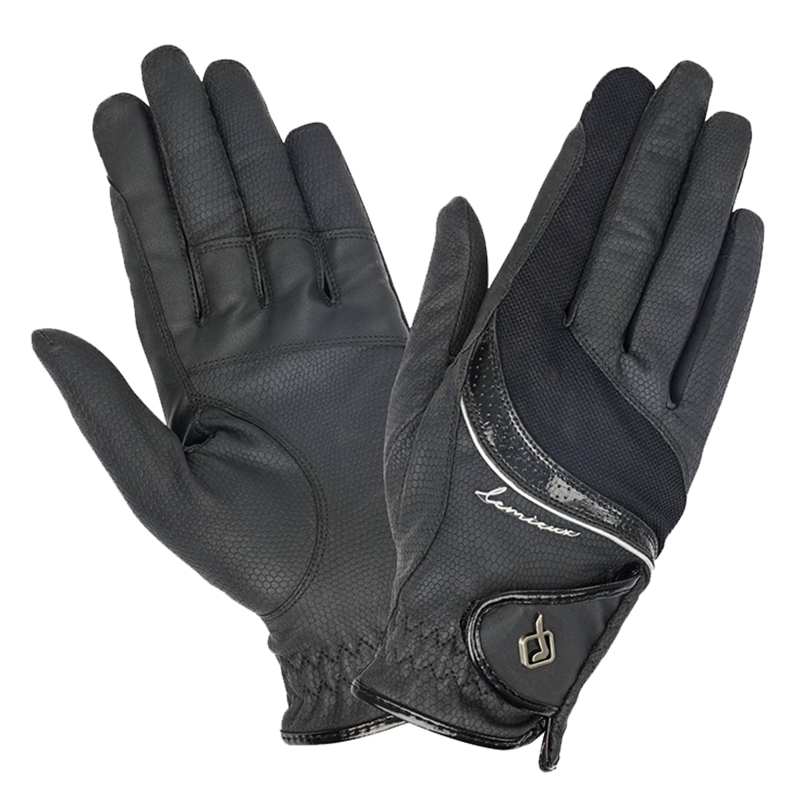 LeMieux Competition Adults Horse Riding Gloves - Black Medium