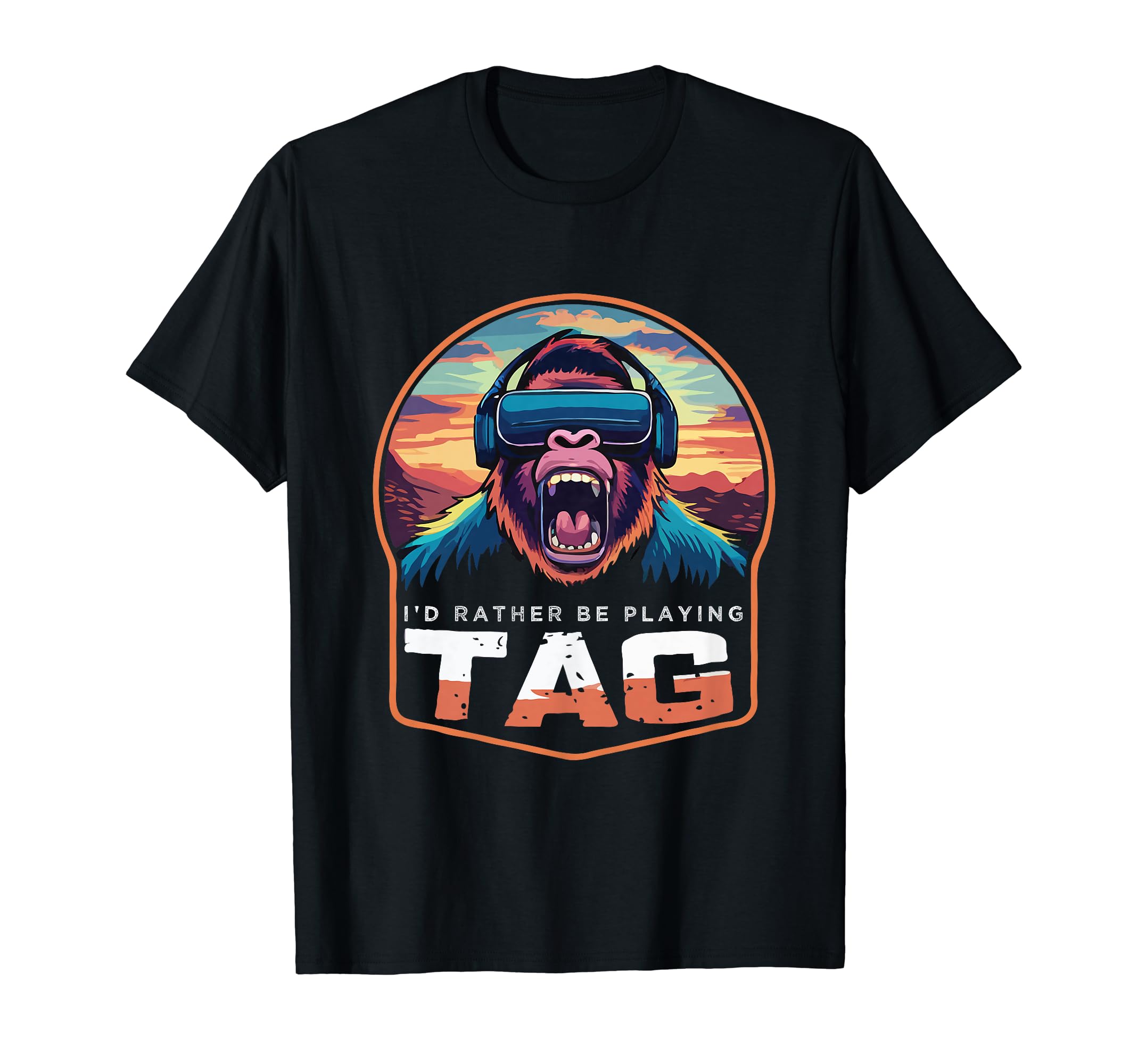 I'd Rather Be Playing Tag Gorilla Monke Meme BoysI'd Rather Be Playing Tag Gorilla VR Gamer Gorilla Monke Tag T-Shirt