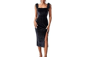 Sultry Black Velvet Dress: Ring in the New Year with Shimmering Elegance