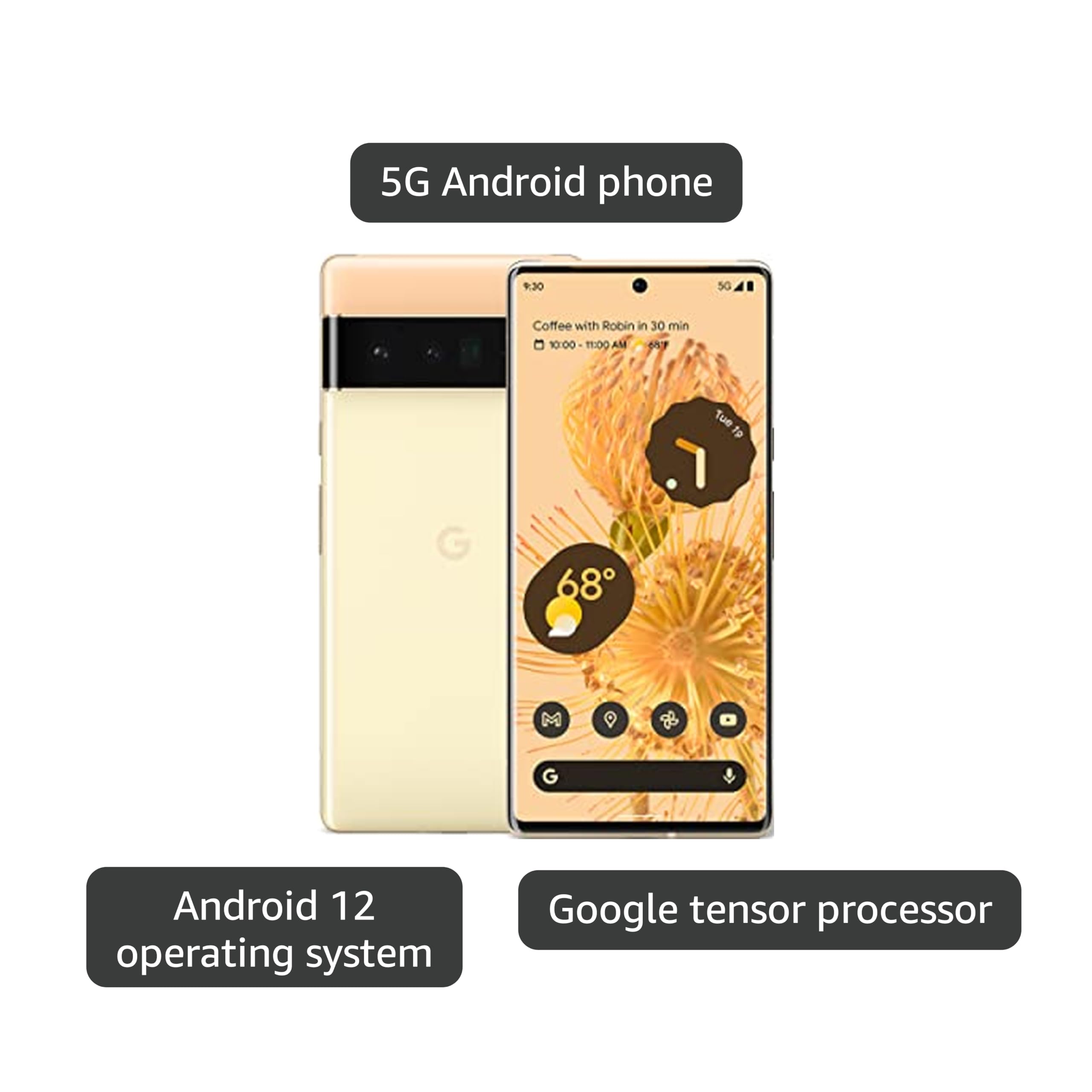 Google Pixel 6 Pro - 5G Android Phone - Unlocked Smartphone with