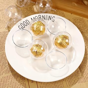 Musaner 100Pcs Acrylic Chocolate Holder Candy Packaging Balls DIY Bouquet Accessories