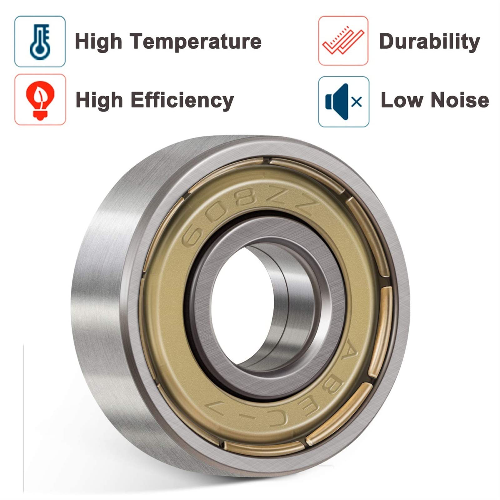 Set 32 Cuscinetti 608zz Per Skateboard E Pattini - 8x22x7mm - Foto 10