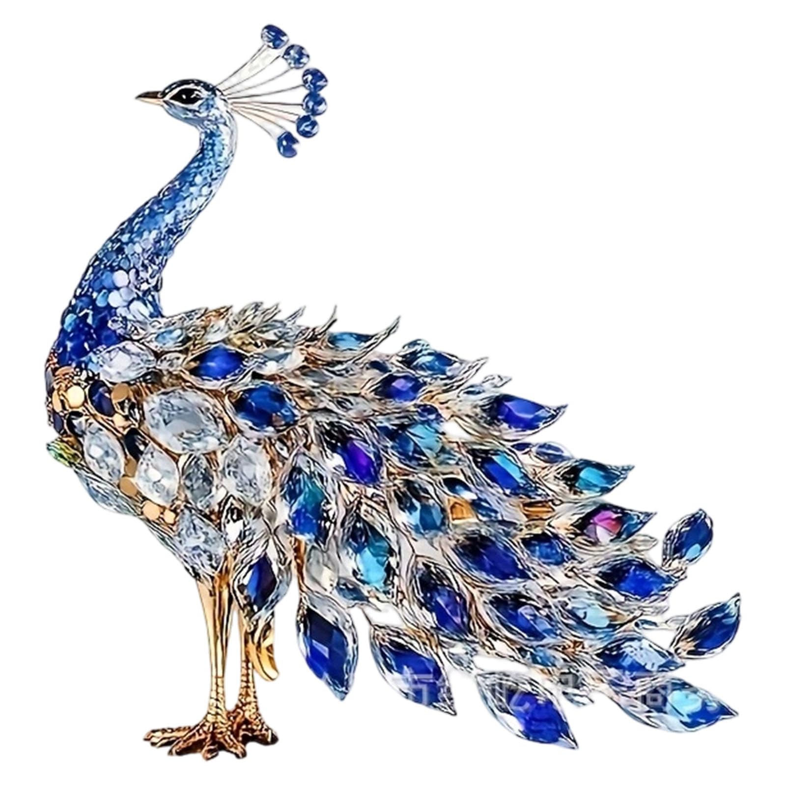 Hsyzygian Peacocks Statue Figurines Animal Sculpture Home Decors Tabletop Centerpieces Collectible Decorative Figurine Acrylic Peacocks Figurines