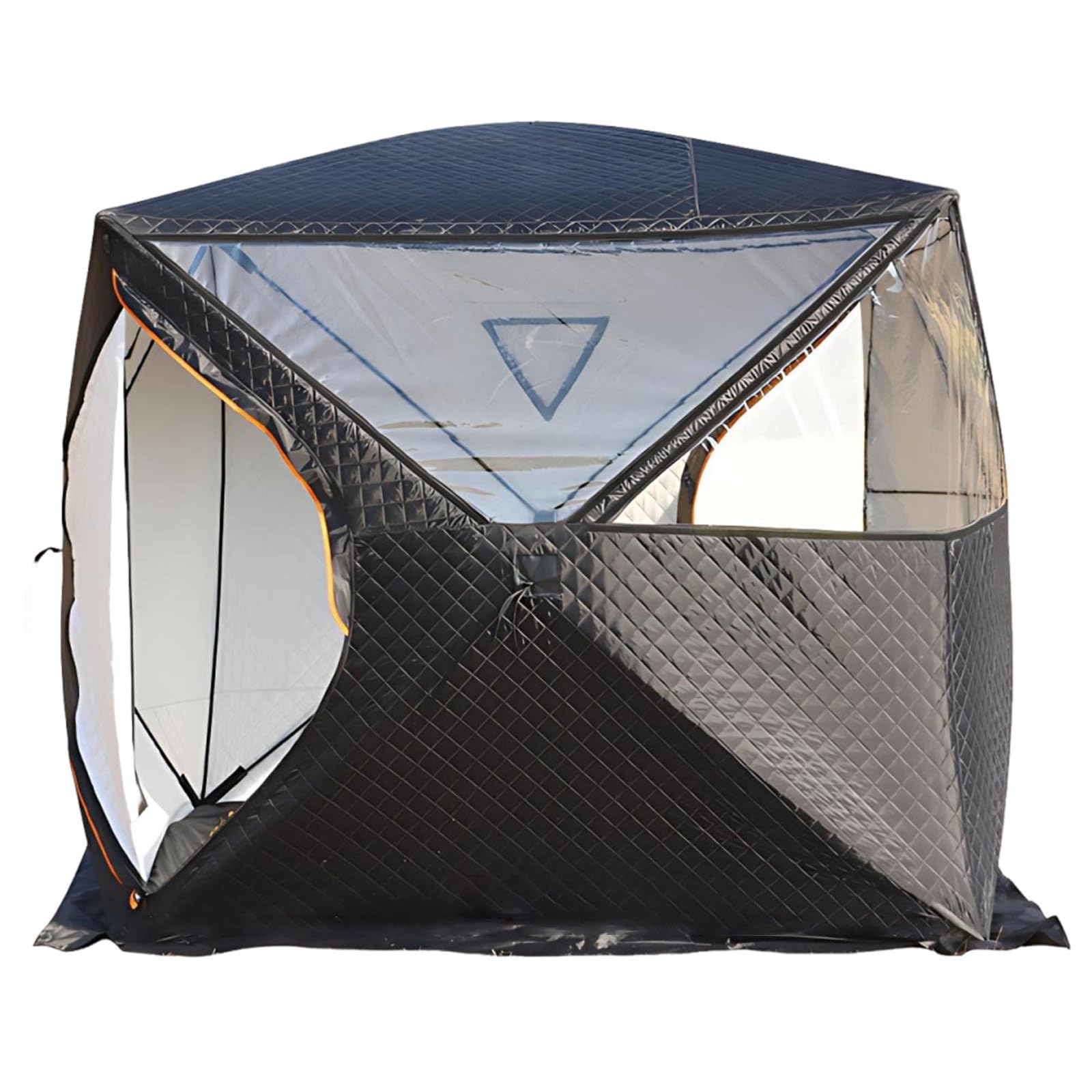 Outdoor Sauna Tent,Insulated 3-Layer Ice Fishing Tent for 3-4 Persons - Thermal Ice Fishing Shanty with Insulated Layer,Insulated,Solid,Easy Setup,Includes Anchors 2.1m+Waterprooftentbottom