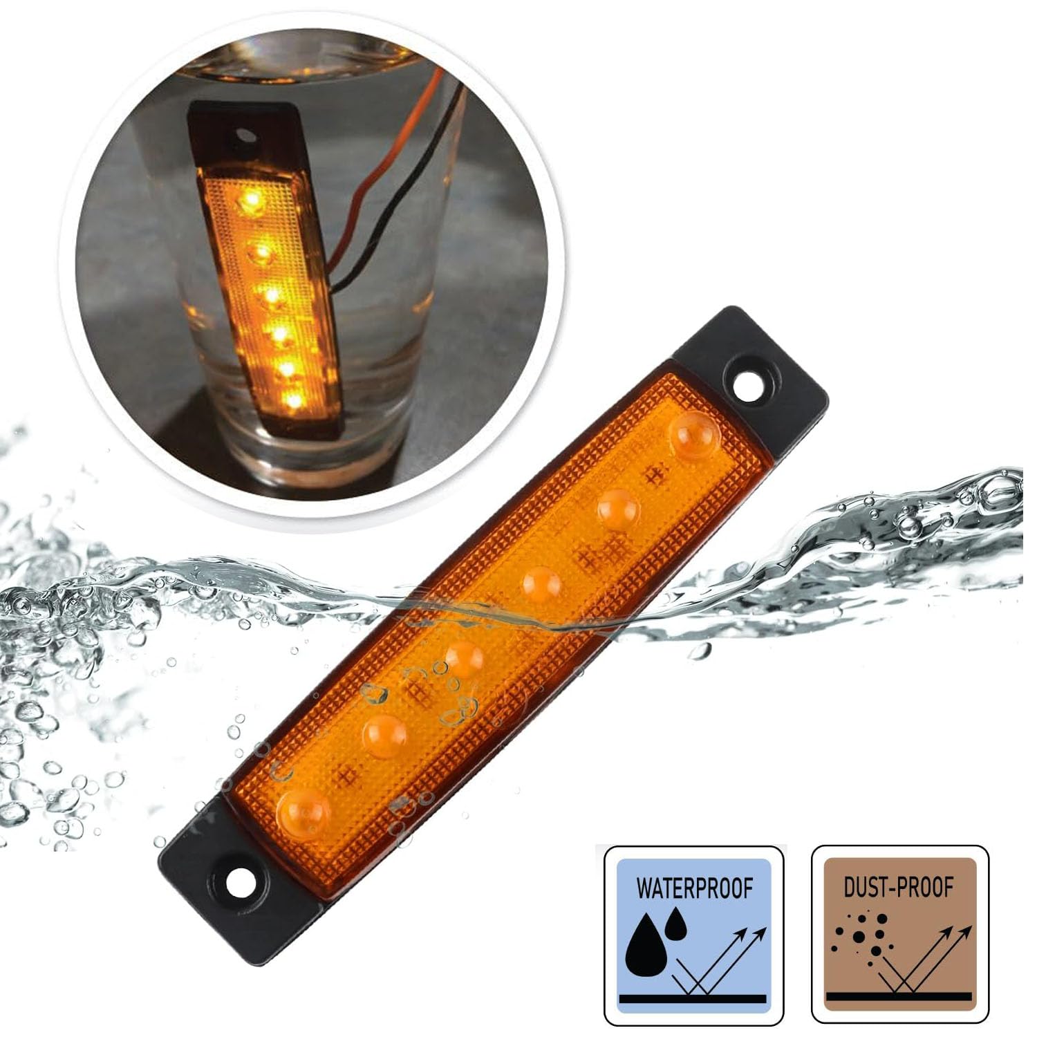 10 Feux De Gabarit Latéraux Rouge LED 12V Position Arrière Pour