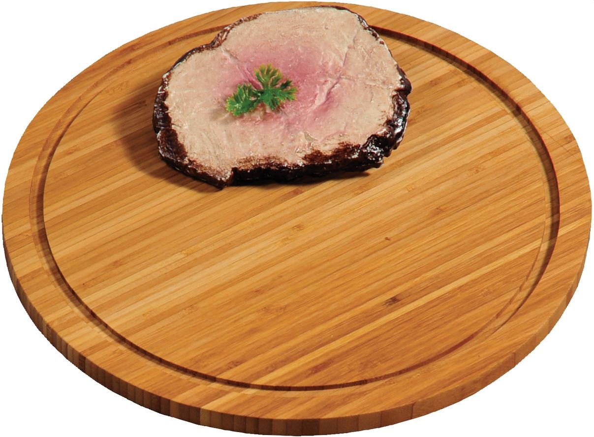 6 X Kesper – Piatto Ø 30 cm altezza 1,3 cm legno di bambù Piatto da portata in legno piatto