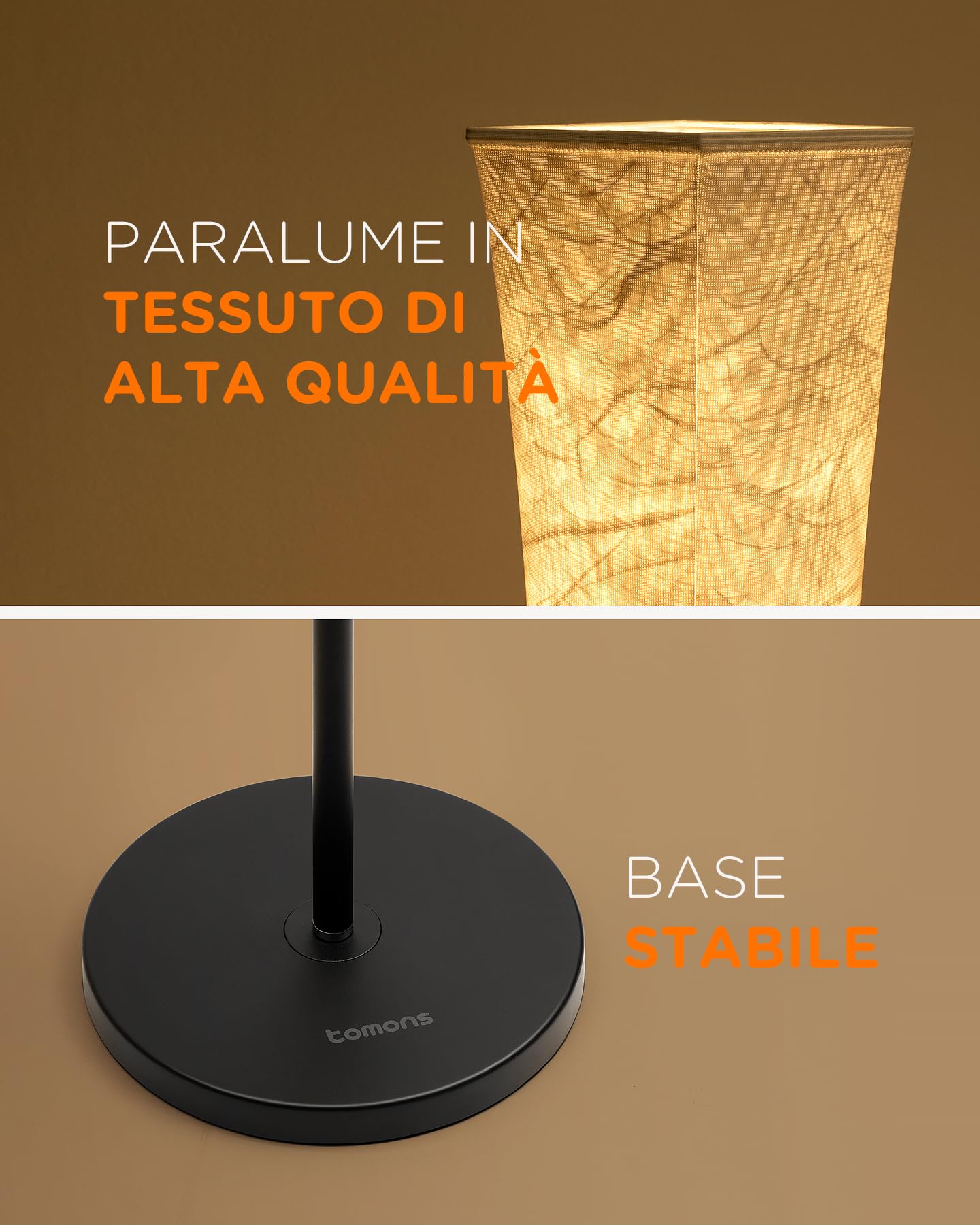 tomons Lampada da terra per soggiorno, dimmerabile, lampada da terra a LED RGB con telecomando e sincronizzazione musicale, lampada da lettura con ombra in tessuto bianco per camera da letto,