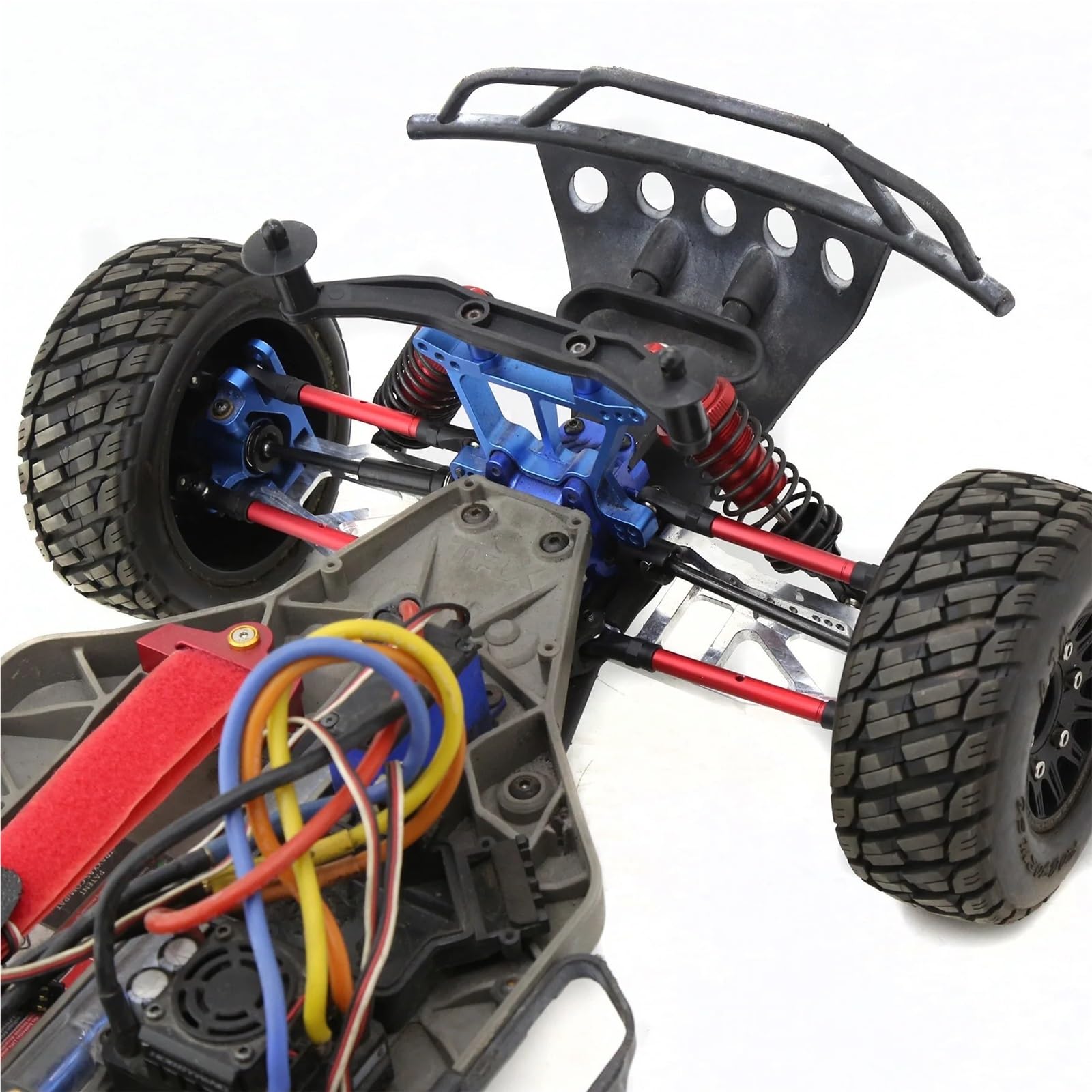 Accesorios RC para Traxxas para Hoss para Slash para Rustler 4WD Barra Tracción Delantera Y Trasera Ajustable Barra Acoplamiento Barra Dirección Piezas Actualización Coche RC