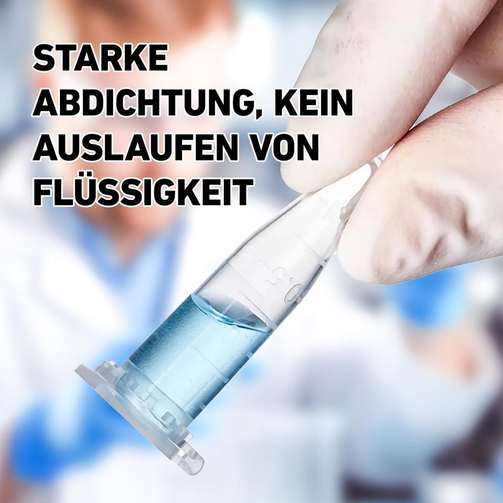 60 Stück Probenröhrchen, Reaktionsgefäße, 1,5ml Zentrifugenröhrchen, Transparent