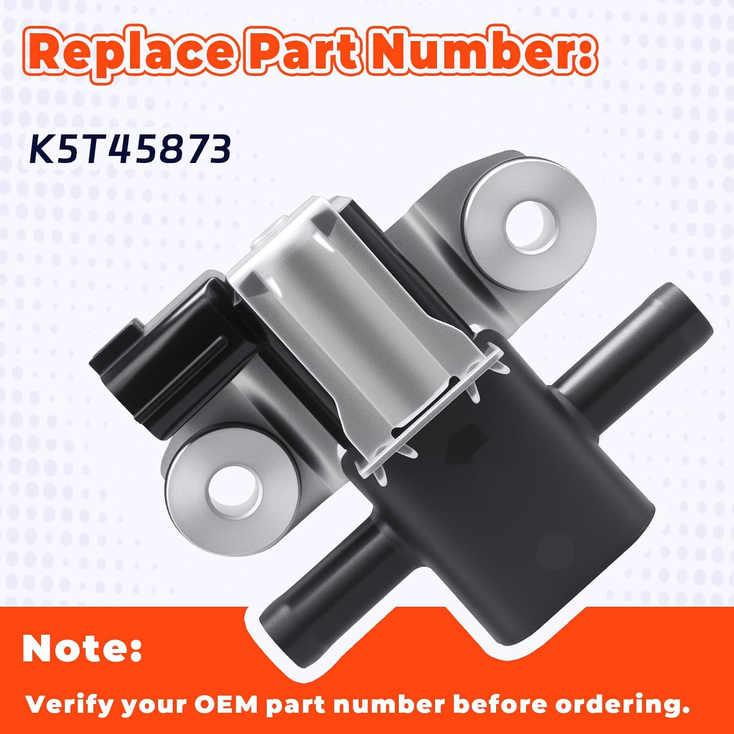 K5T45873 Vapor Canister Purge Solenoid – Compatible With Nissan Infiniti 2007-2012