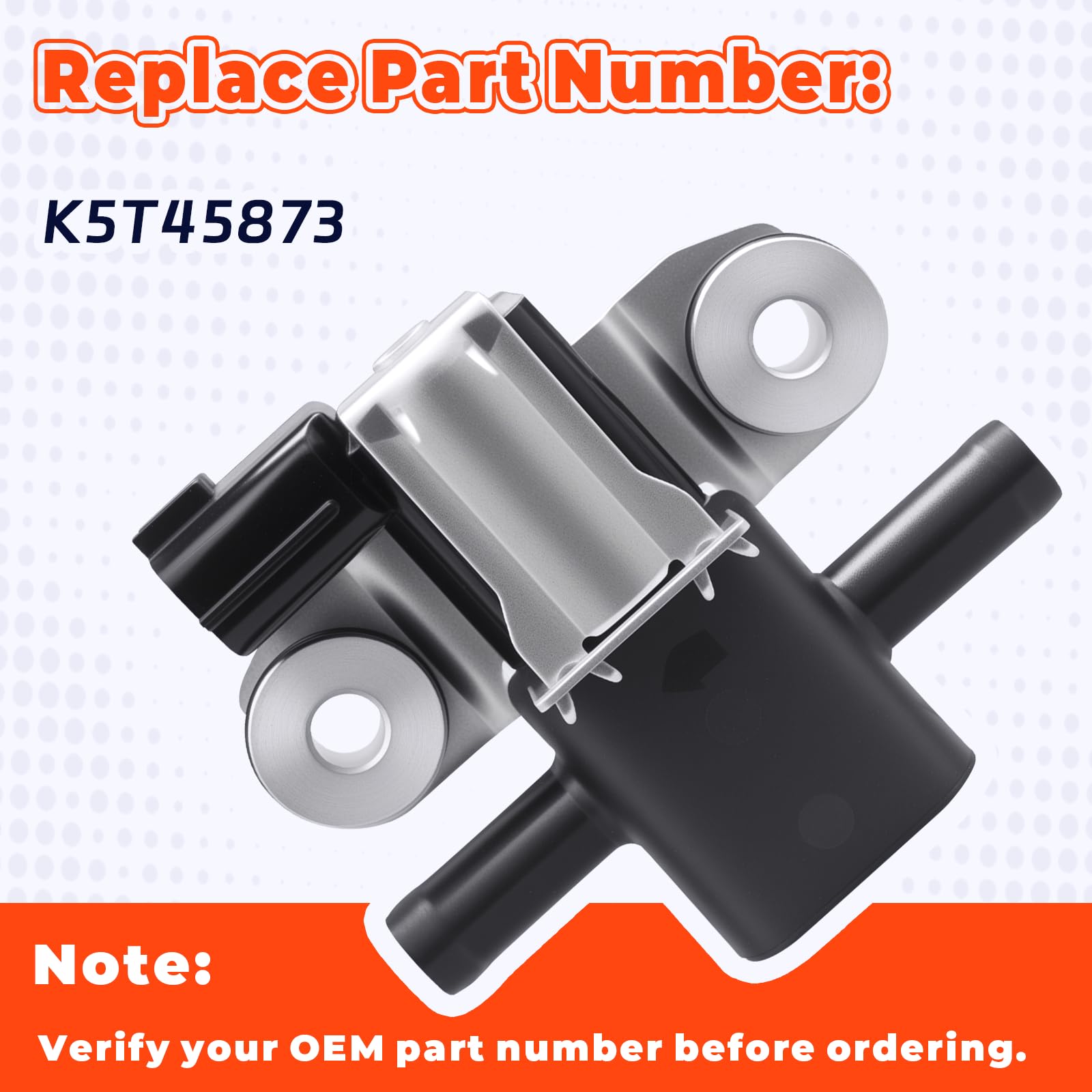 K5T45873 - Solenoide di spurgo per taniche di vapore, compatibile con Nissan Infiniti 2007-2012
