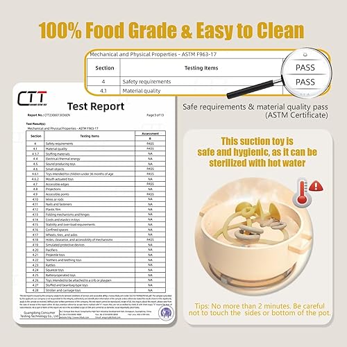 Miniatura 5 de zeeloopbee Juguetes para silla alta con ventosas para niños pequeños con ventosa de silicona Montessori, juguetes educativos de dentición para bebés