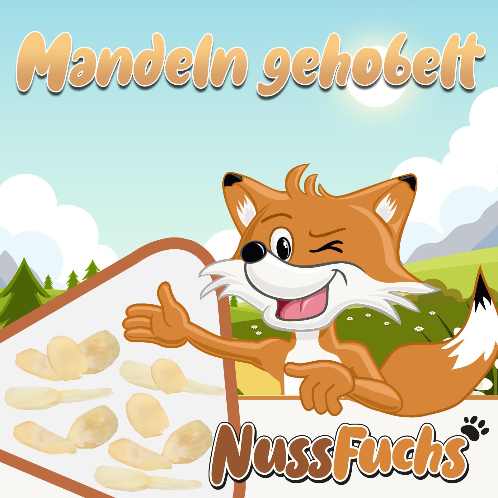 Mandeln gehobelt 1kg-2kg - Mandeln blanchiert - geschält/ohne Haut - Mandelflocken ungeröstet & ungesalzen - ideal zum Backen und für kreative Rezepte - süßlich-nussig - (2kg Eimer)