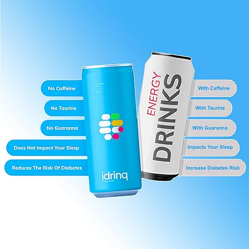 Miniatura 4 de idrinq Bebida energética sin cafeína, bebida antioxidante para aumentar la energía, bebida energética Focus Aid, bebidas con vitaminas esenciales,