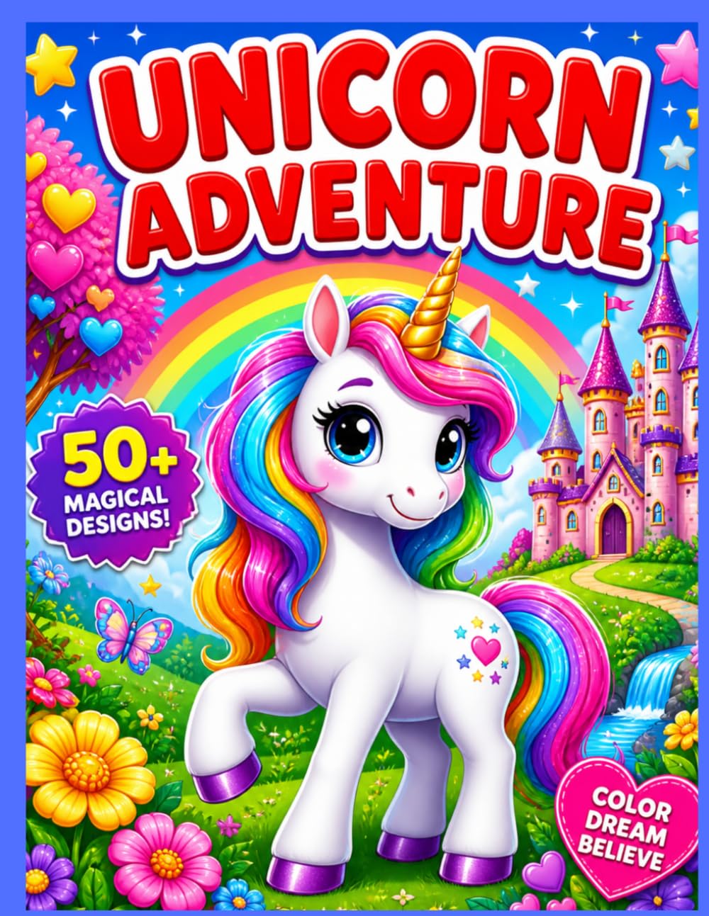 Unicorn Adventure: Unicorn coloring book