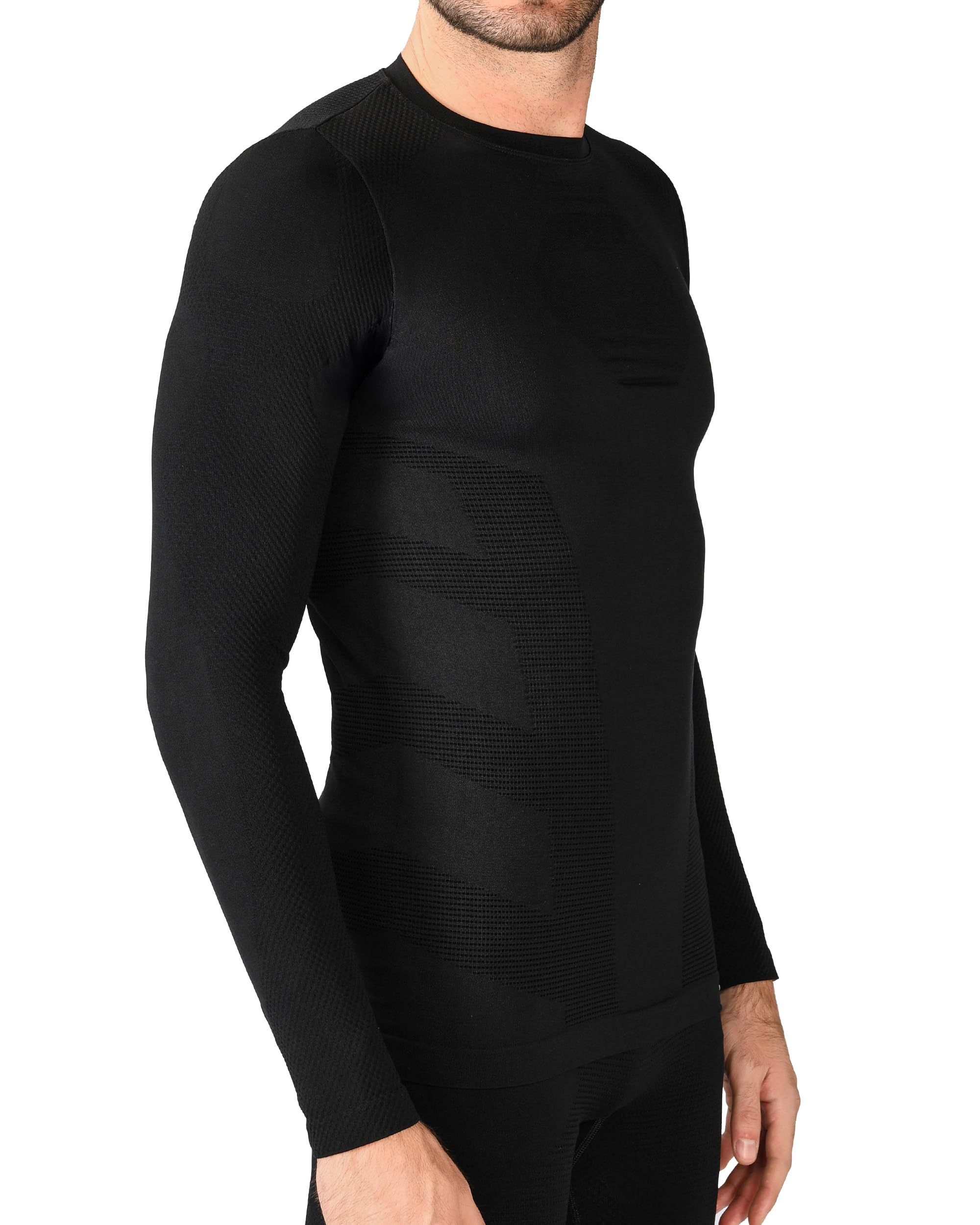 Iron-Ic - T-Shirt Uomo Maniche Lunghe I-Soft Seamless con Tessuto Thermo Dry - Fitting Slim per Sport Outdoor e Indoor - Art. 201771