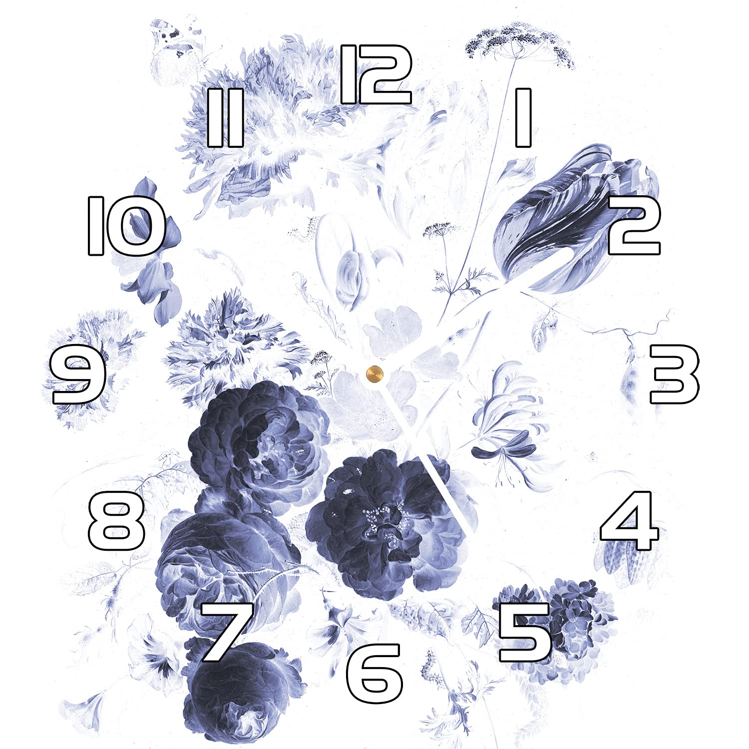 Horloge murale en verre de sécurité 30x30 cm au design moderne