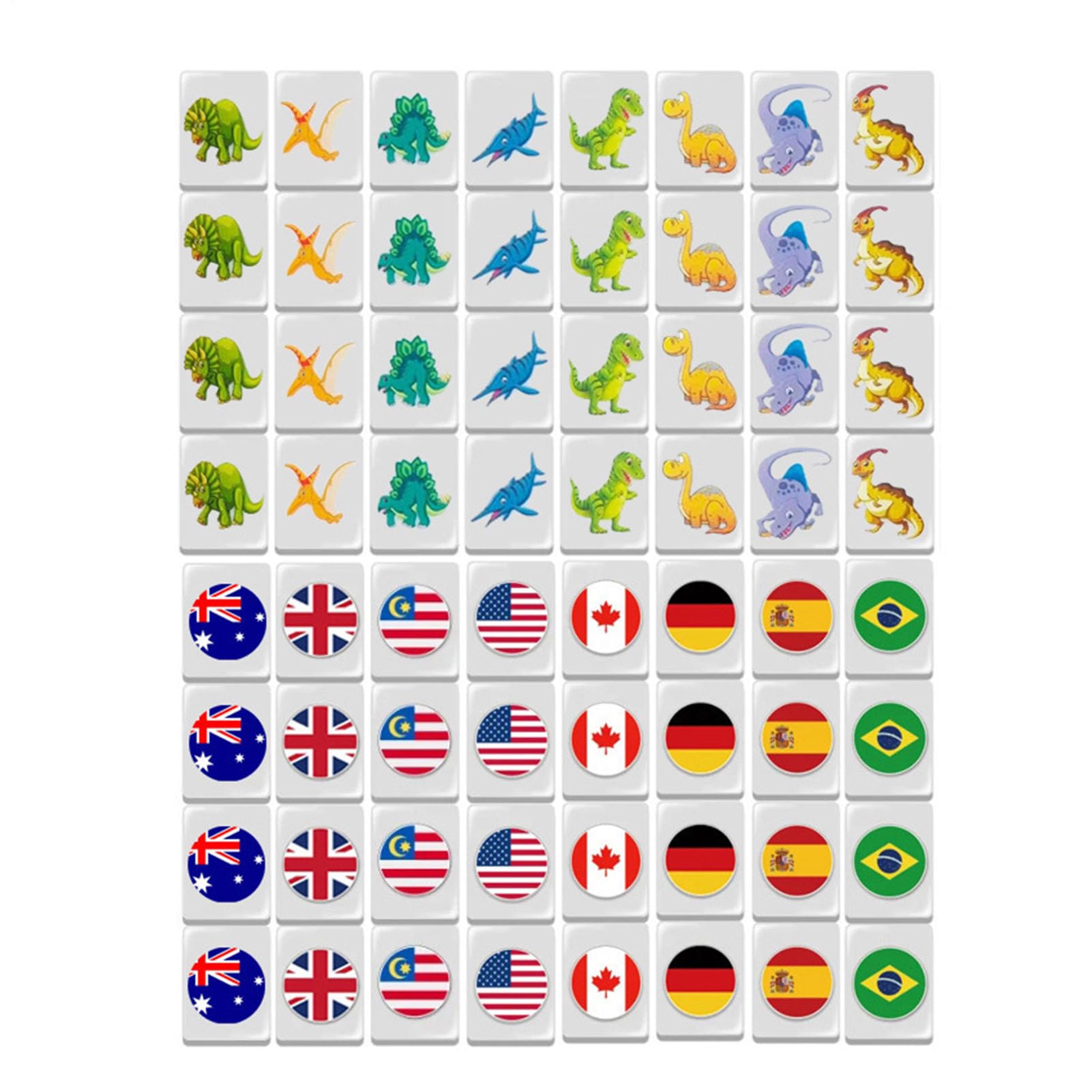 Juego de Mahjong, Juego de Mahjong de viaje | 65 juegos de azulejos con | patrón de bandera | Juegos de mesa familiares de Seaside Escape, juegos de familiares, bloques de azulejos fijados para