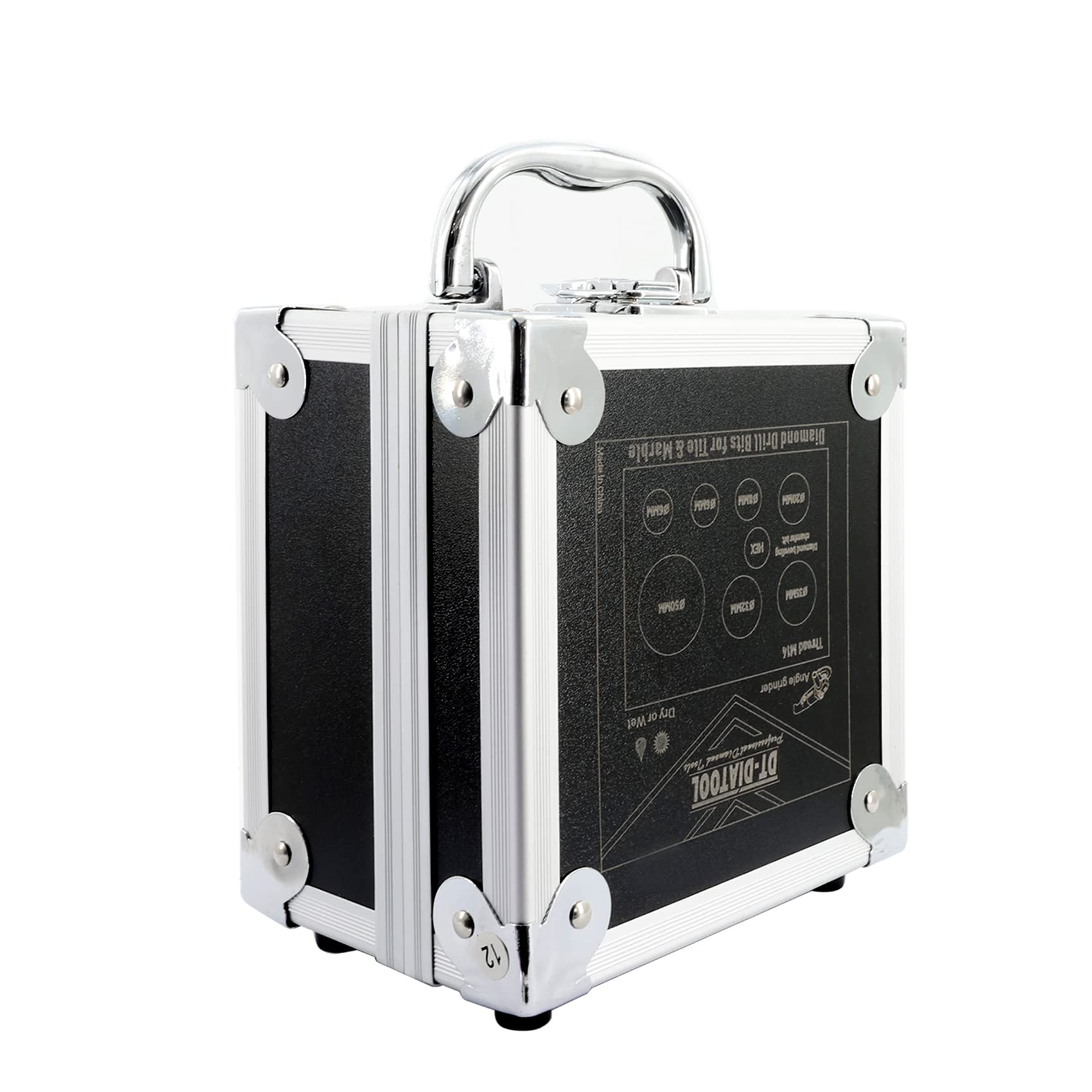 DT-DIATOOL Foret Diamant Carrelage Kit 8 pièces - 6/6/8/20/32/50mm Scie Cloche Diamantée +35mm Mèches Chanfrein Biseautées+Adaptateur pour Porcelaine Carrelage Marbre Granit