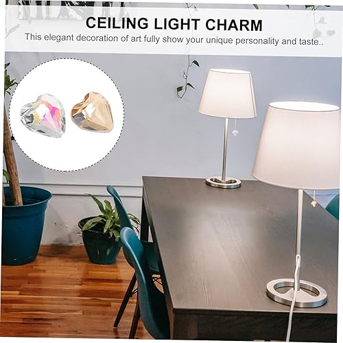 Miniatura 4 de DOITOOL 2 piezas de luz de ventilador de cuerda de chacra colgantes de cristal bola de cristal prisma atrapador de sol ventilador de techo tira de