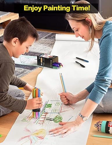 Miniatura 6 de Rollo de papel kraft de 12 pulgadas x 98 pies, rollo de papel blanco para paquete de regaloenvoltura de flores de ramodibujo de artes