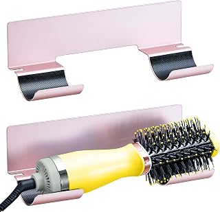 2 Pieces Straightener Holder, Curling Iron Without Drilling, Hair Holder Wall Bracket for Leveling Brush, Hair Straightener Styling Accessories, Curling Iron Storage, Hair Dryer Holder for Bathroom