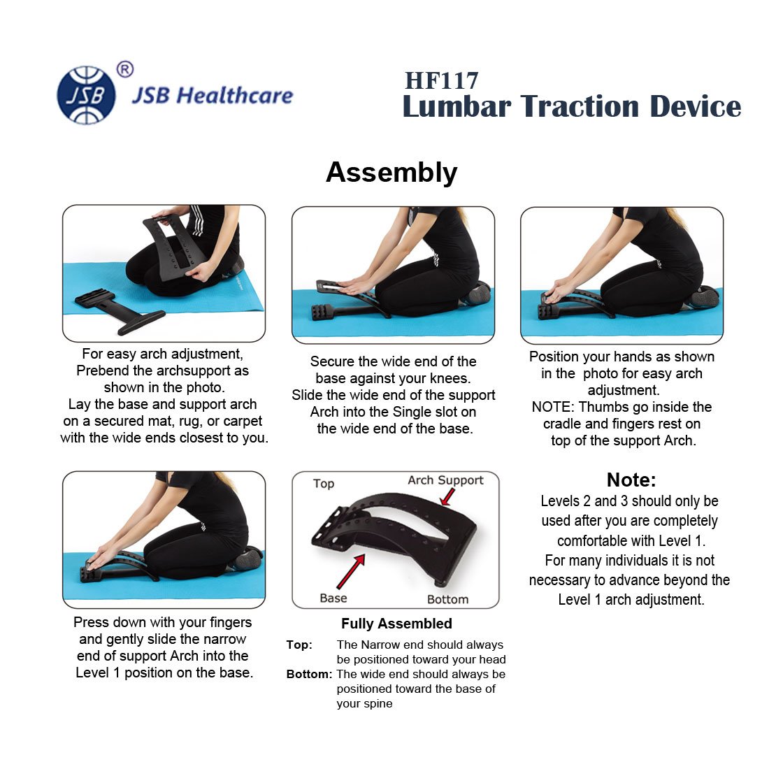 JSB HF117 Lumbar Traction Device for Back Pain Relief & Stretching Exercise Physiotherapy 1