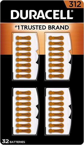 Duracell Hearing Aid Batteries Brown Size 312, 32 Count P...