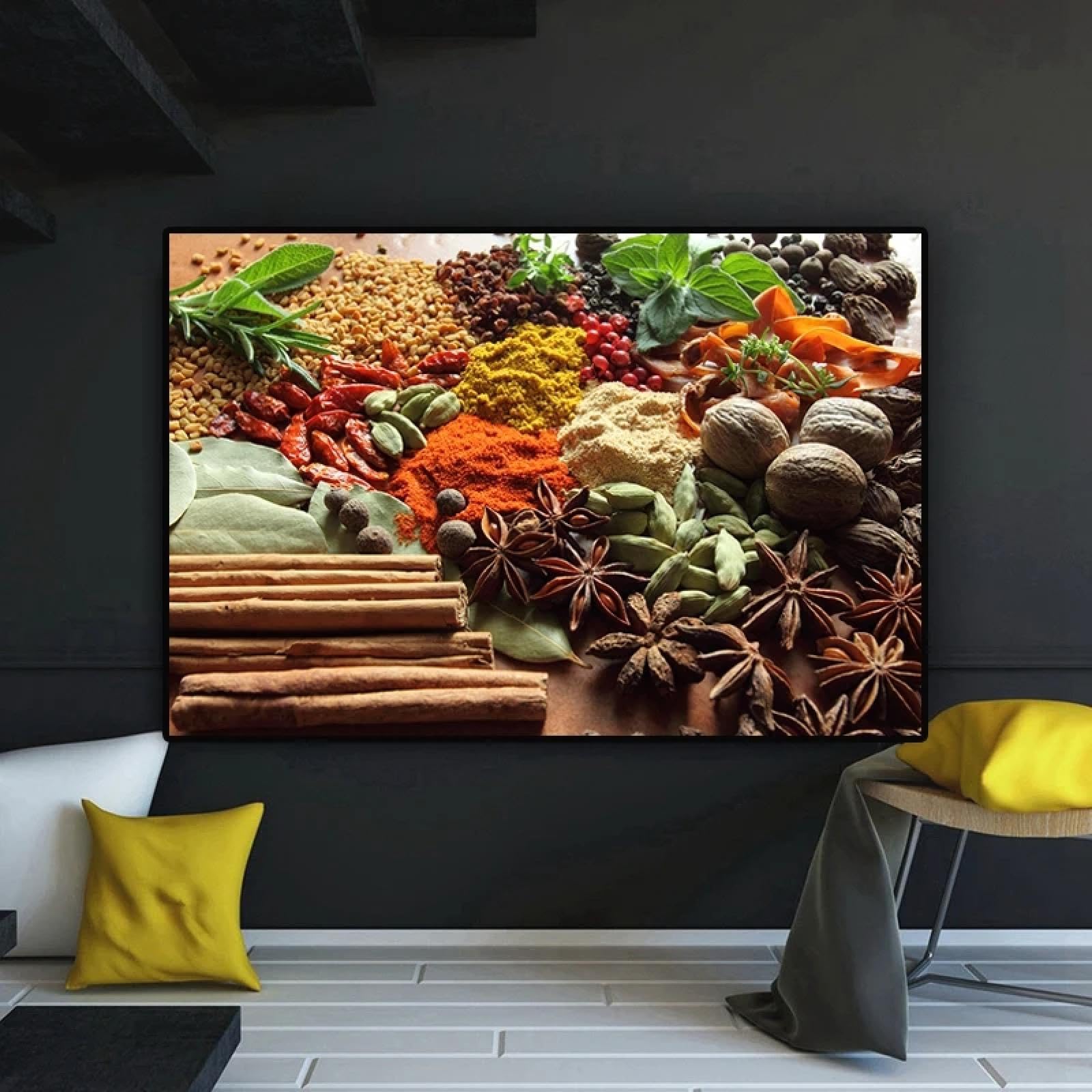 Arte de la pared Pintura de alimentos dsdsgog en lienzo con bastidor interno duradero 6