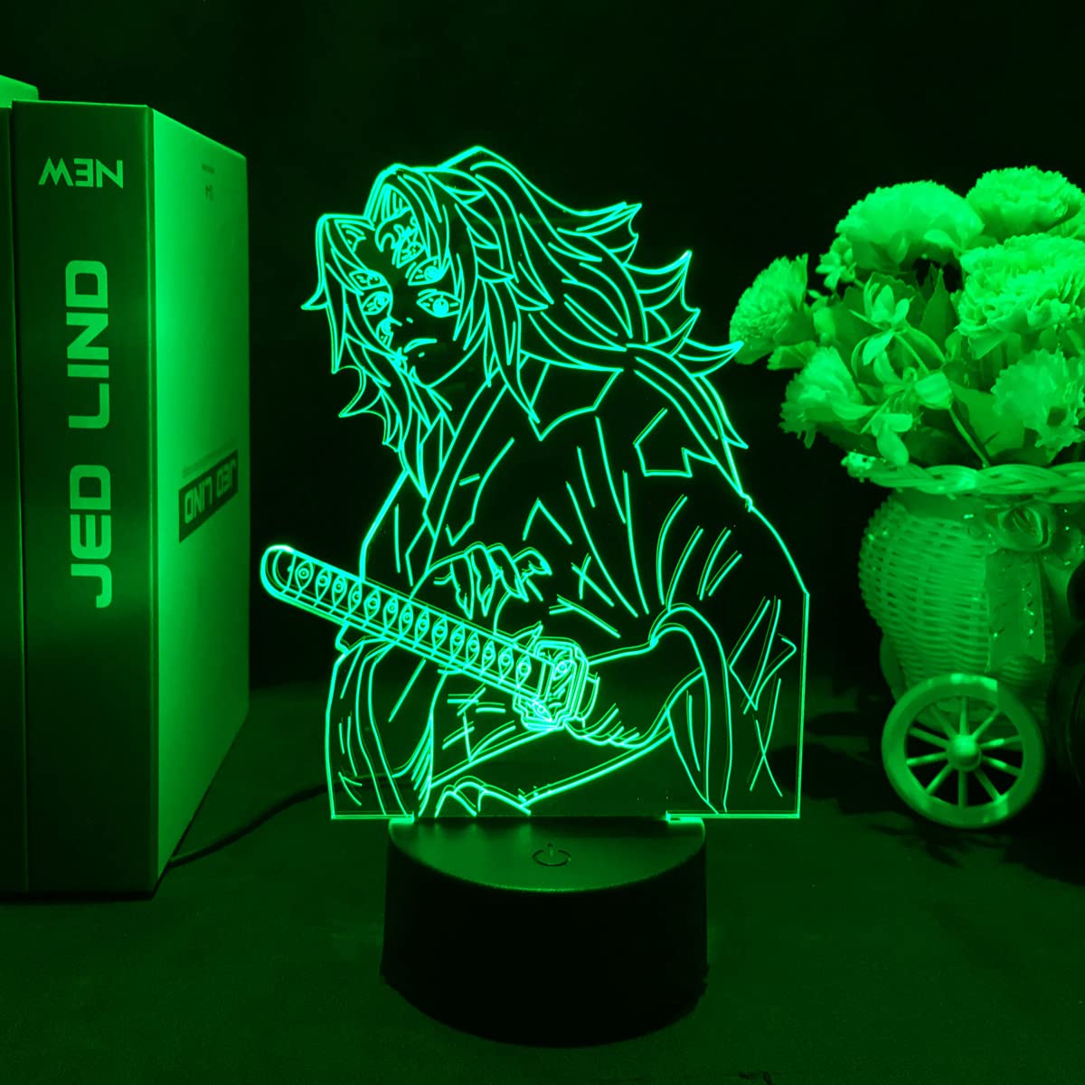 Lampada Notturna 3D Gatto Shenjia - 16 Colori LED, Telecomando E Touch, Per Bambini E Decorazione - Foto 6