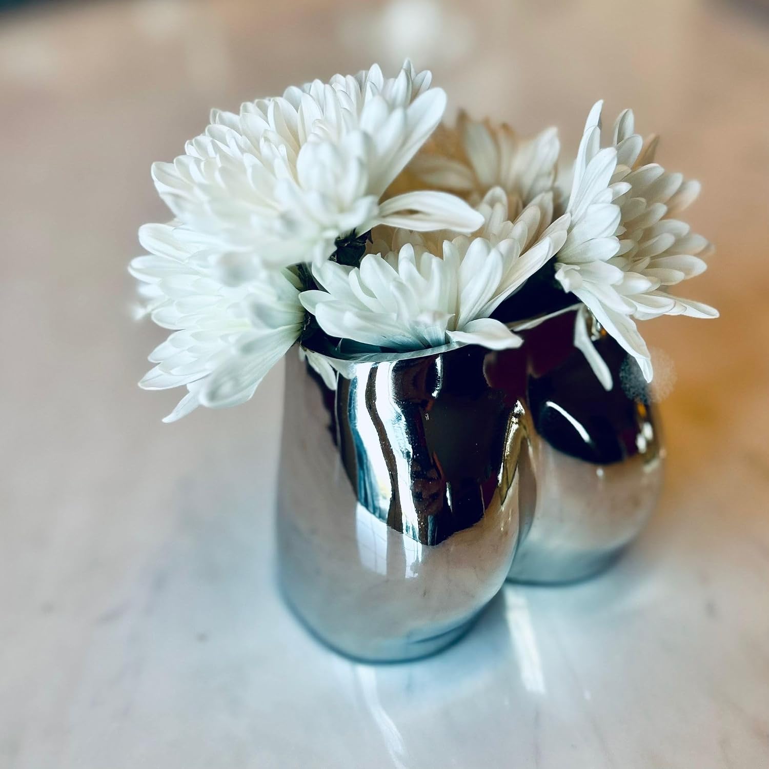 Silver Butt Vase Male Female Form, Butt Planter Booty Vases for Flowers, Made of Metal, Buns of Steel, Cheeky Boho Funny Home Decor Plant Pot Pencil Pen Holder Gay Pride Gift (Silver)