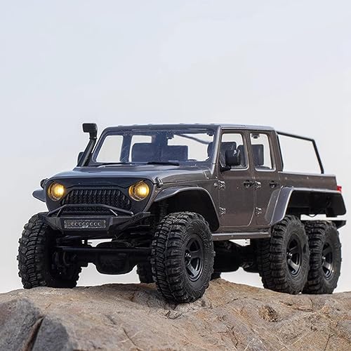 Coche de control remoto con luces LED, escala 118, tracción en las cuatro ruedas, camión RC de escalada en roca, camión RC de escalada todo terreno
