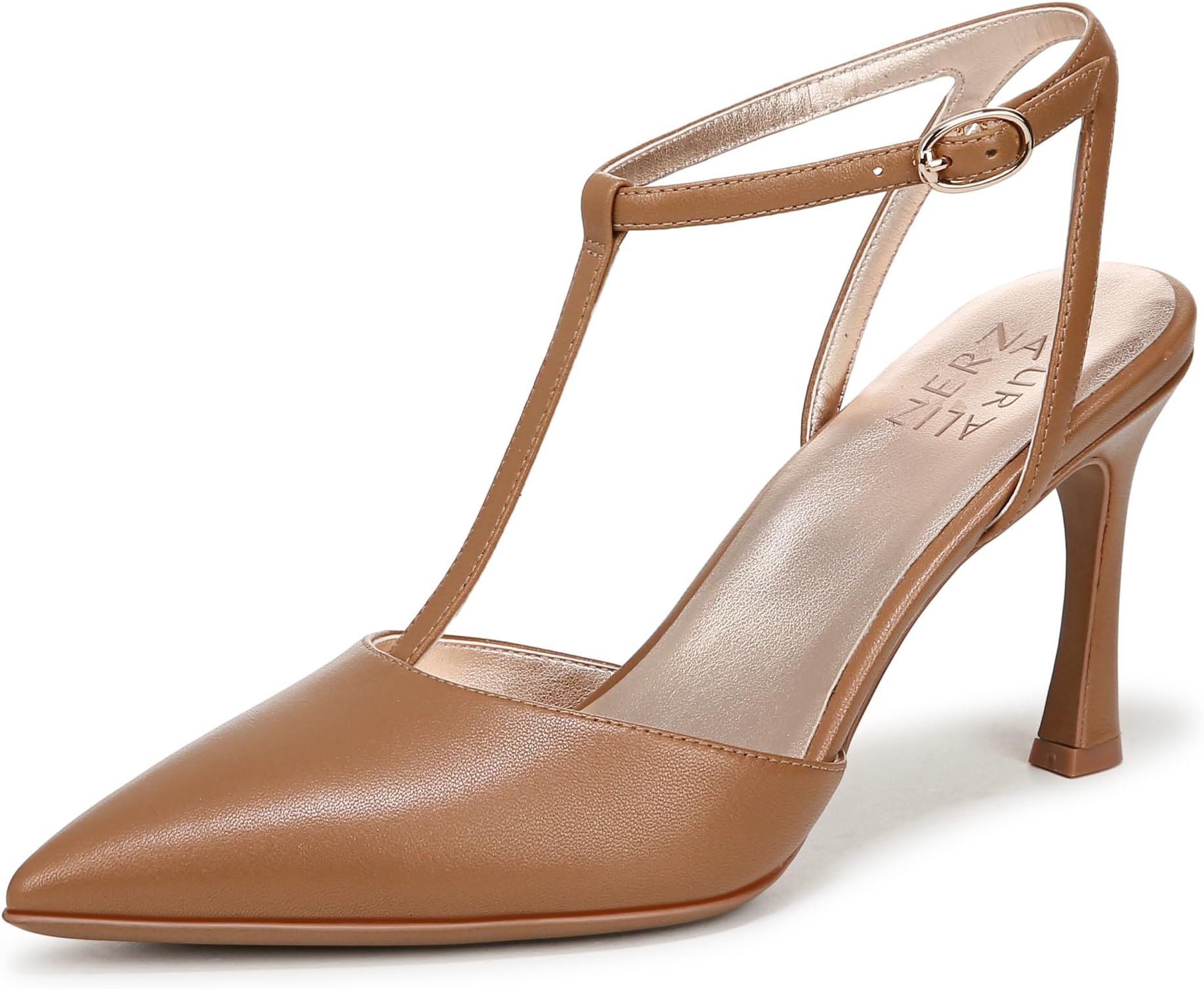 Womens Astrid Pointed Toe T-Strap Pump