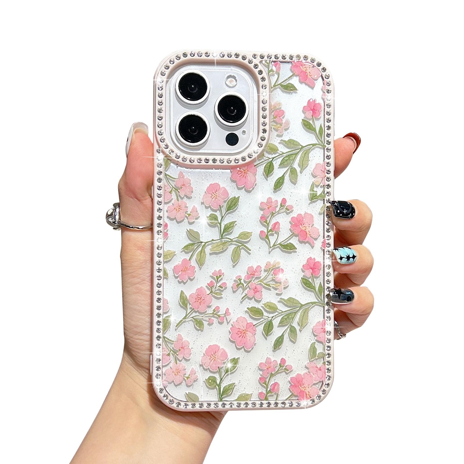 Coque iPhone 16 Pro Motif Fleurs pour Soirées et Bureau