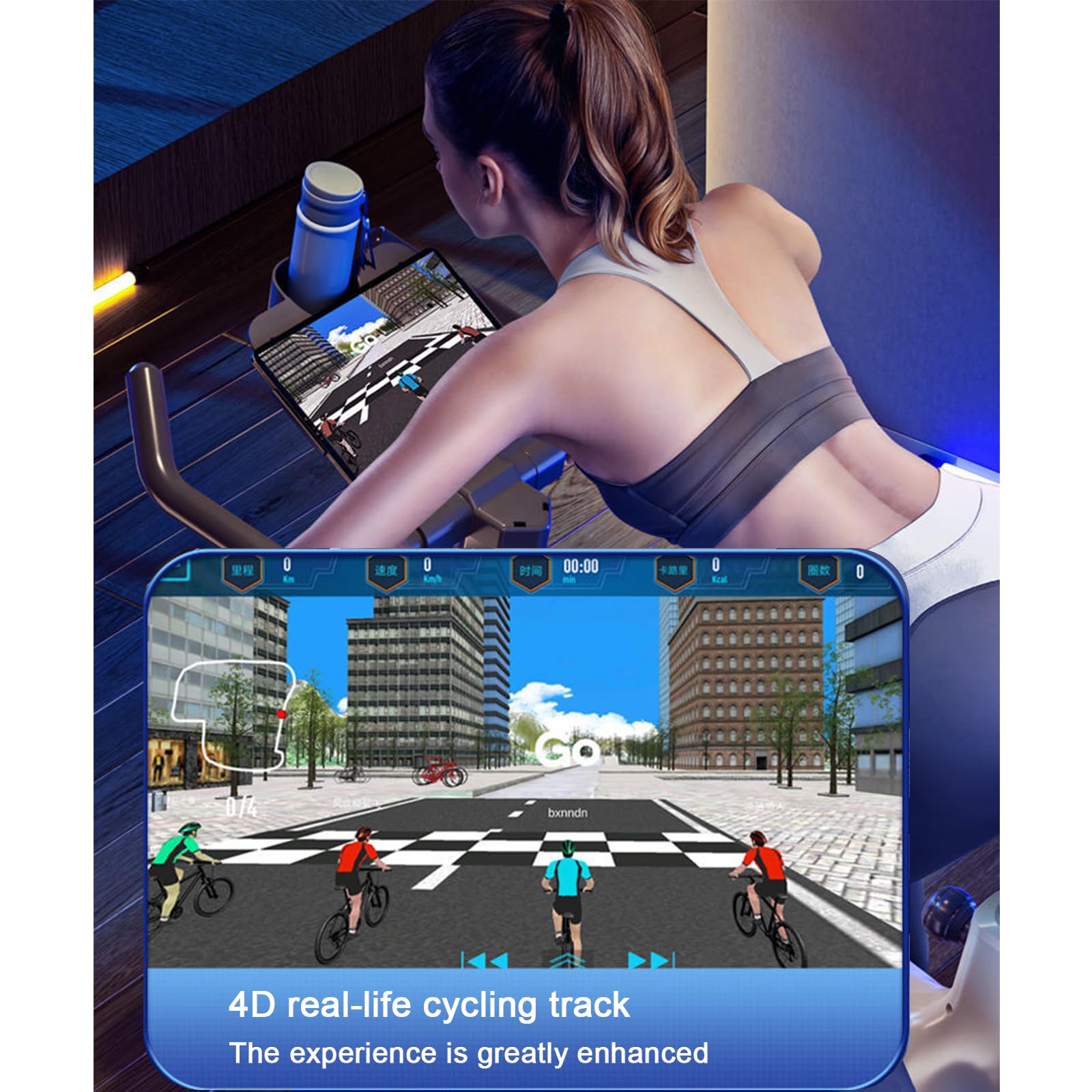 Magnetyczny rower treningowy Smart Connect stacjonarny rower z wielopoziomowym oporem, domowy rower fitness z ekskluzywną aplikacją