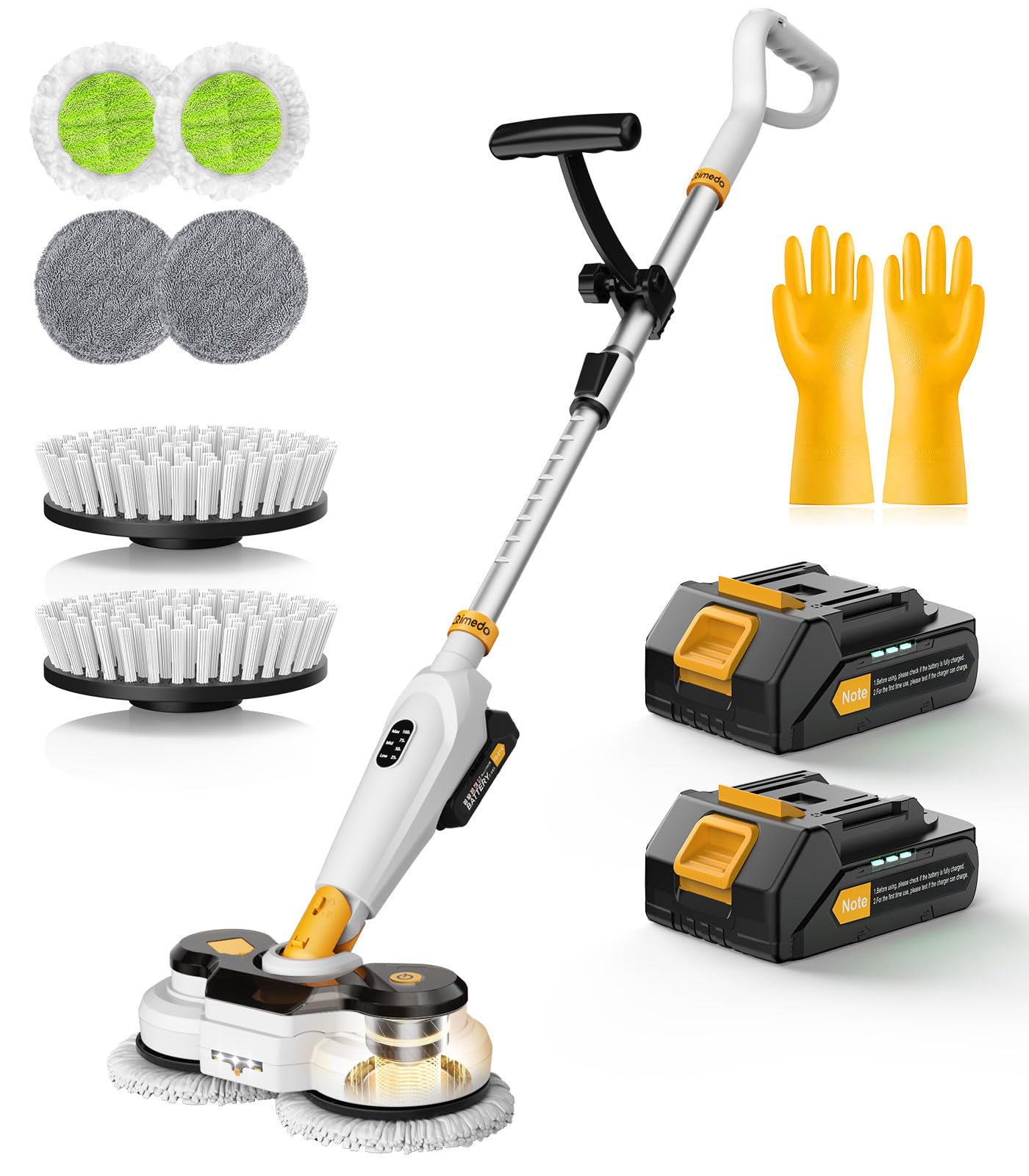 Cordless Electric Mop M3, 6000mah, 2-in-1 Floor Scrubber &amp; Spin Mop