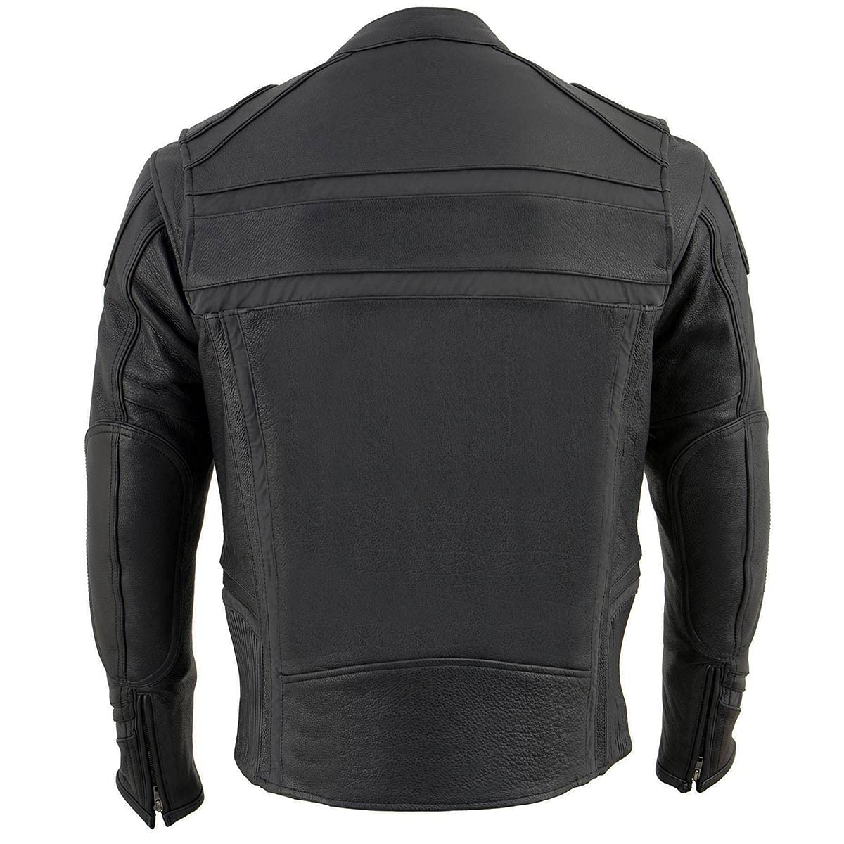 Milwaukee Leather Men's Premium Leather Vented Motorcycle Scooter Jacket w/Removable Liner | MLMXX - Large