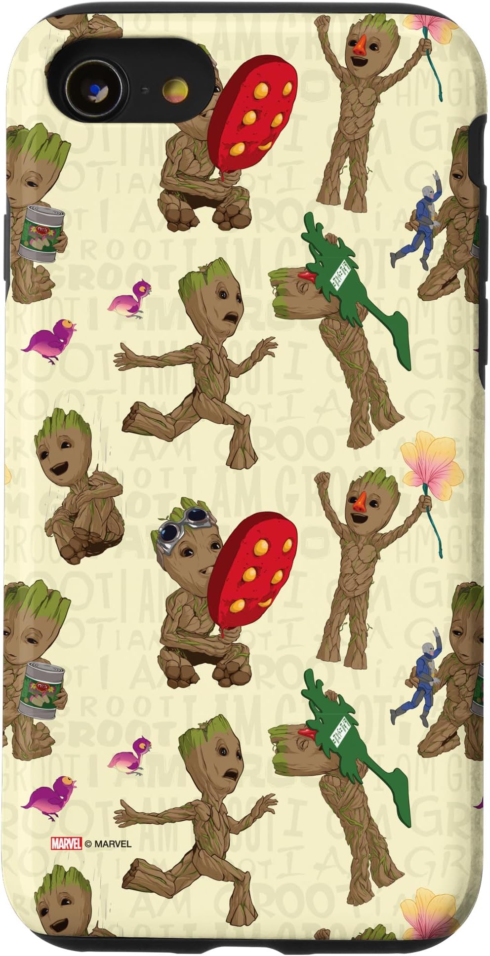 Marvel I Am Groot Guardians of the Galaxy Groot Play Pattern Case for iPhone SE (2020) / 7 / 8
