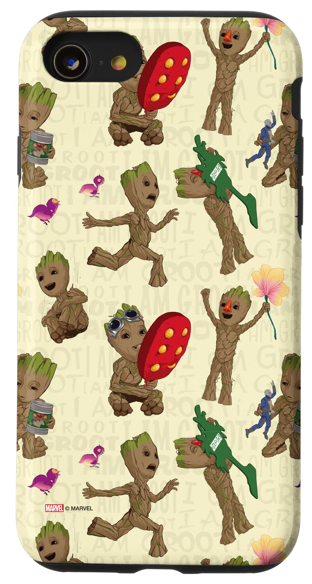 Marvel I Am Groot Guardians of the Galaxy Groot Play Pattern Case for iPhone SE (2020) / 7 / 8
