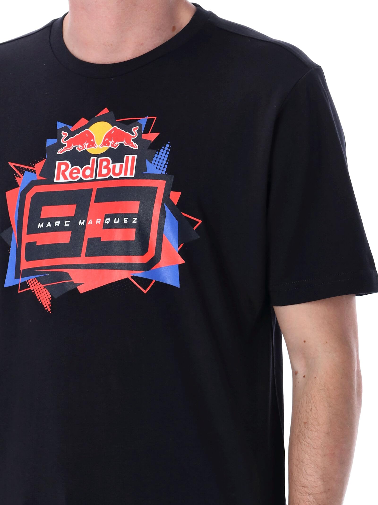 RedBull Marquez T-Shirt mit Logo für Herren, Schwarz