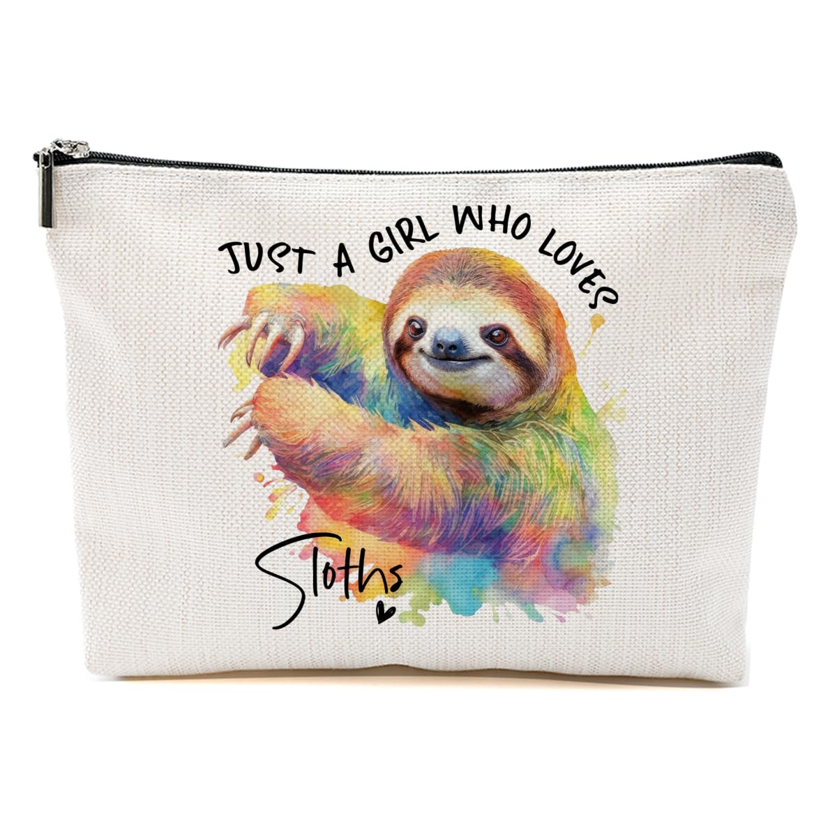 CFGBFDGH Sloth Gifts Makeup Bag Sloth Stuff Sloths Lovers Cosmetic Bag Travel Organizer Bags Makeup Pouch, Christmas Birthday Animal Lovers Gifts for