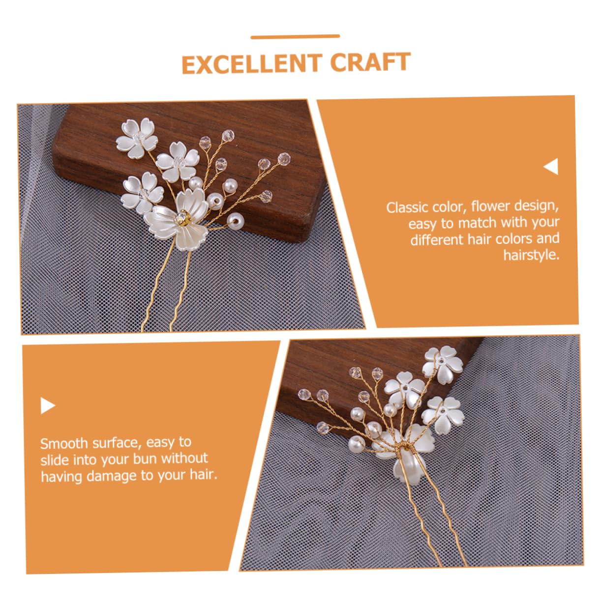 MAGICLULU 5 Stücke Elegante Braut Haar Stick Haarnadel Für Hochzeit Haar Zubehör Für Frauen Haar Dutt Stick