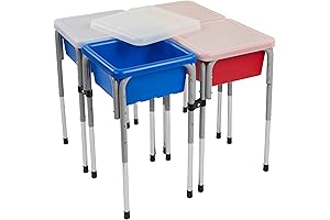 ECR4Kids Kids Adjustable Sensory Table for Sand and Water Play
