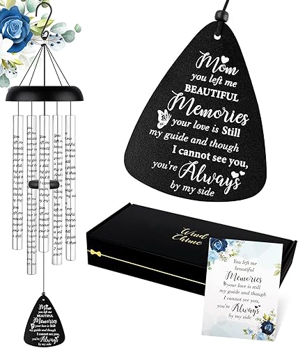 Campanillas de viento de regalo de condolencias para exteriores, regalos conmemorativos por pérdida de madre, mamá, mamá, regalos de duelo en