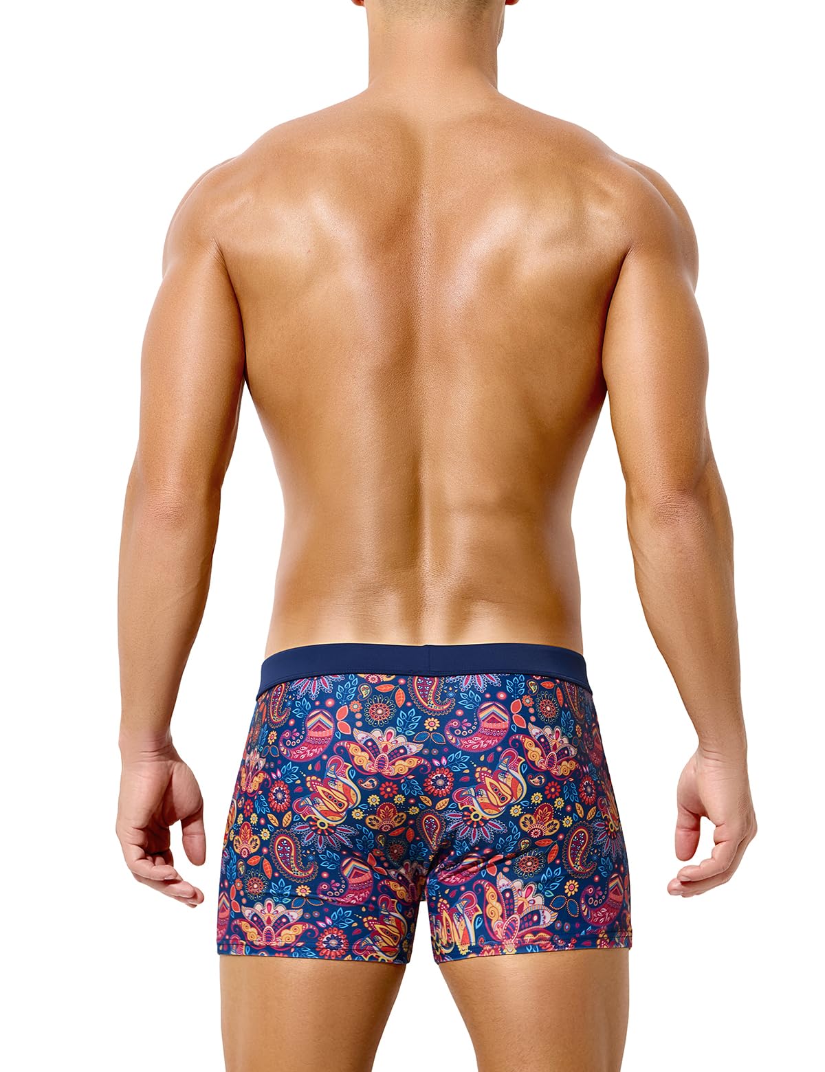 Casey Kevin Maillot de Bain Homme Boxer Short de Bain Moulants Imprimés Piscine à Séchage Rapide avec Cordon de Serrage Réglable