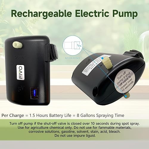 Miniatura 2 de Bomba pulverizadora recargable para rociador de césped y jardín convertida en pulverizador eléctrico (kit de bricolaje 2600 mAh)