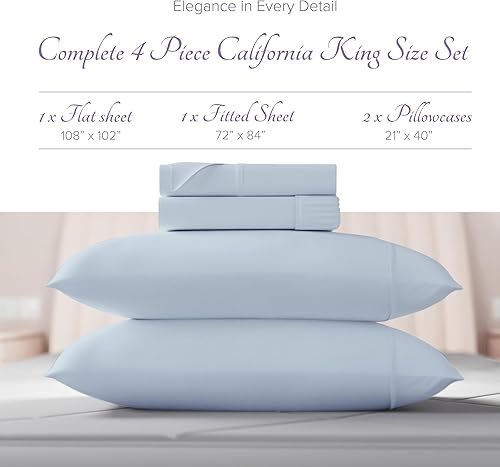 Miniatura 3 de Carressa Linen - Juego de sábanas 100% algodón de 600 hilos